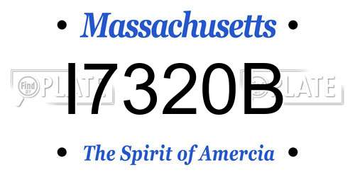 I7320B Massachusetts License Plate
