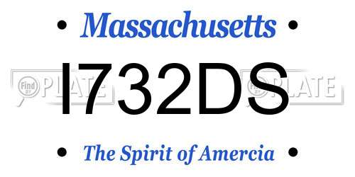 I732DS Massachusetts License Plate