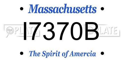 I7370B Massachusetts License Plate