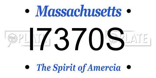 I7370S Massachusetts License Plate