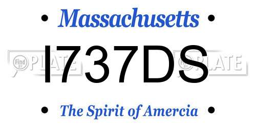 I737DS Massachusetts License Plate
