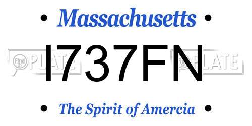 I737FN Massachusetts License Plate