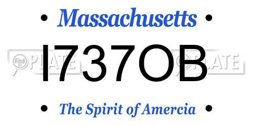 I737OB Massachusetts License Plate