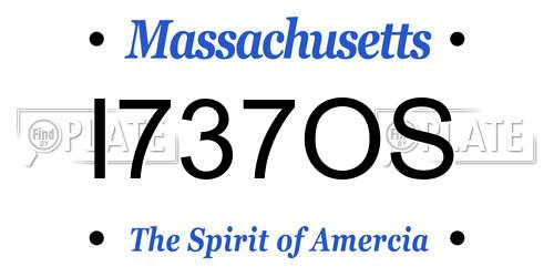 I737OS Massachusetts License Plate