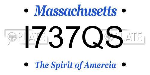 I737QS Massachusetts License Plate