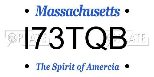 I73TQB Massachusetts License Plate