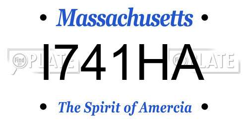 I741HA Massachusetts License Plate