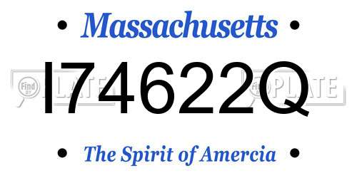 I74622Q Massachusetts License Plate