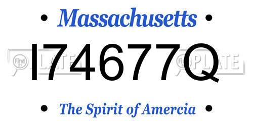 I74677Q Massachusetts License Plate