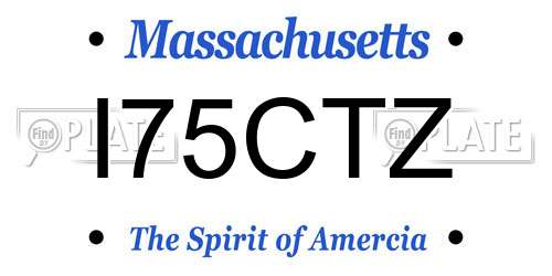 I75CTZ Massachusetts License Plate