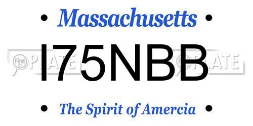 I75NBB Massachusetts License Plate