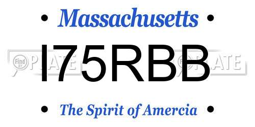 I75RBB Massachusetts License Plate