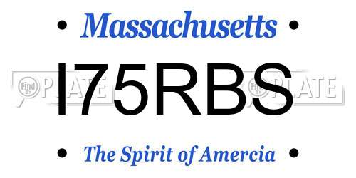 I75RBS Massachusetts License Plate