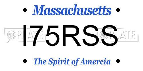 I75RSS Massachusetts License Plate