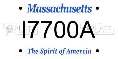 I7700A Massachusetts License Plate