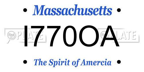 I770OA Massachusetts License Plate