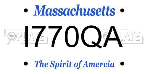 I770QA Massachusetts License Plate