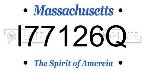 I77126Q Massachusetts License Plate