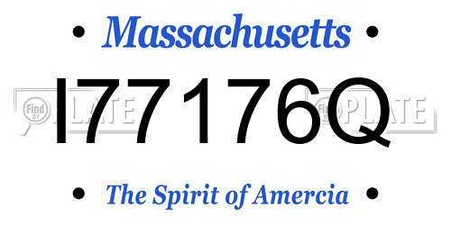I77176Q Massachusetts License Plate