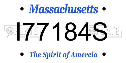 I77184S Massachusetts License Plate