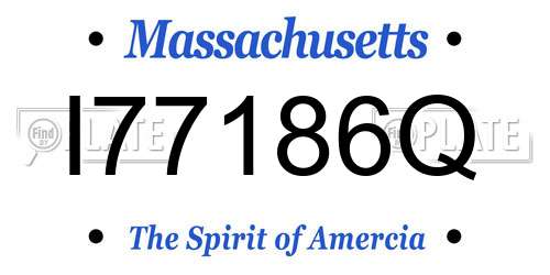 I77186Q Massachusetts License Plate