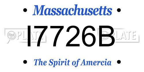 I7726B Massachusetts License Plate