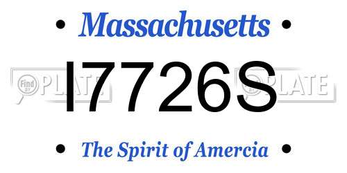 I7726S Massachusetts License Plate