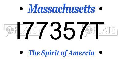 I77357T Massachusetts License Plate