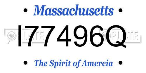 I77496Q Massachusetts License Plate