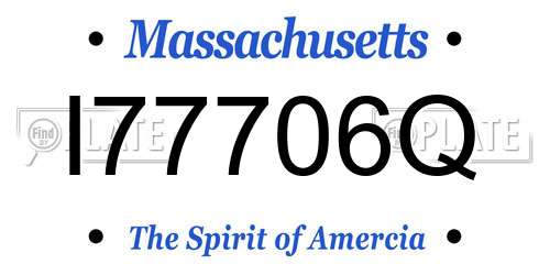 I77706Q Massachusetts License Plate