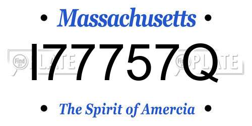 I77757Q Massachusetts License Plate