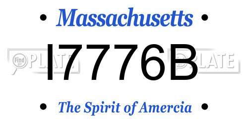 I7776B Massachusetts License Plate