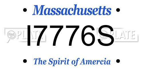 I7776S Massachusetts License Plate