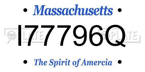 I77796Q Massachusetts License Plate