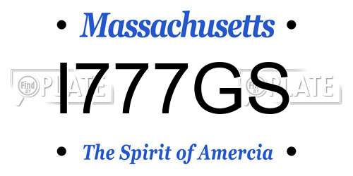 I777GS Massachusetts License Plate