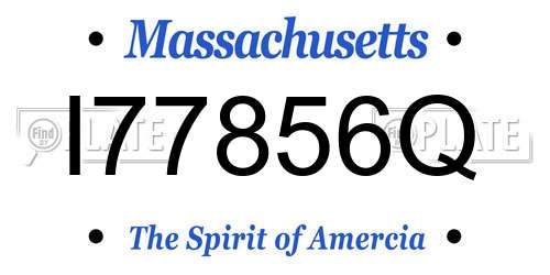 I77856Q Massachusetts License Plate