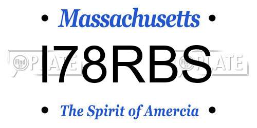 I78RBS Massachusetts License Plate
