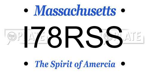 I78RSS Massachusetts License Plate