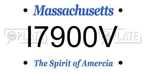 I7900V Massachusetts License Plate