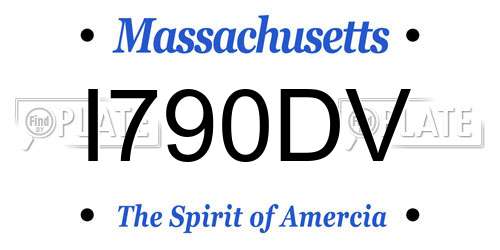 I790DV Massachusetts License Plate