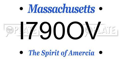 I790OV Massachusetts License Plate