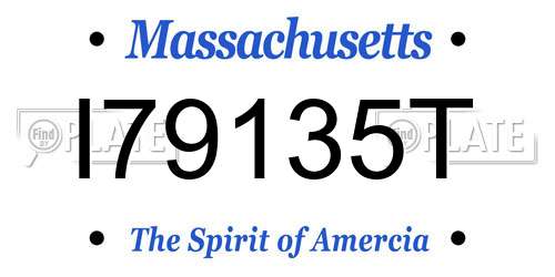 I79135T Massachusetts License Plate
