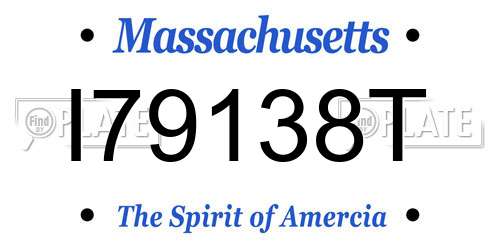 I79138T Massachusetts License Plate