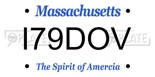 I79DOV Massachusetts License Plate