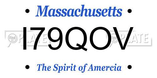 I79QOV Massachusetts License Plate