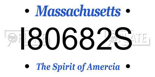 I80682S Massachusetts License Plate