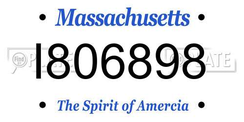 I806898 Massachusetts License Plate