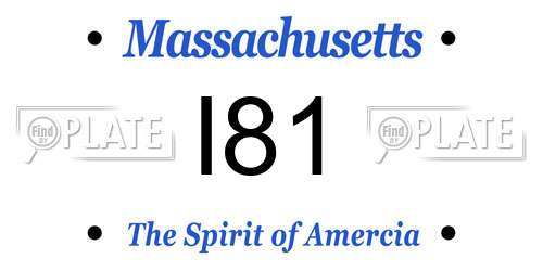 I81 Massachusetts License Plate