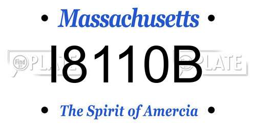 I8110B Massachusetts License Plate