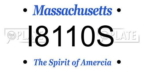 I8110S Massachusetts License Plate